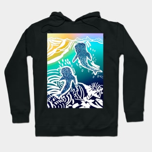 Whale sharks sunset Hoodie